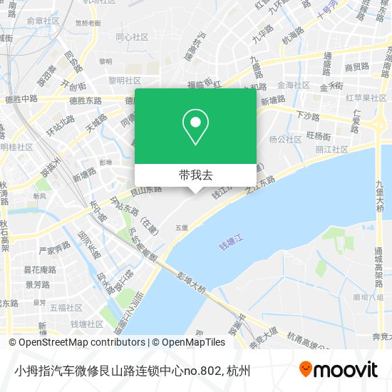 小拇指汽车微修艮山路连锁中心no.802地图