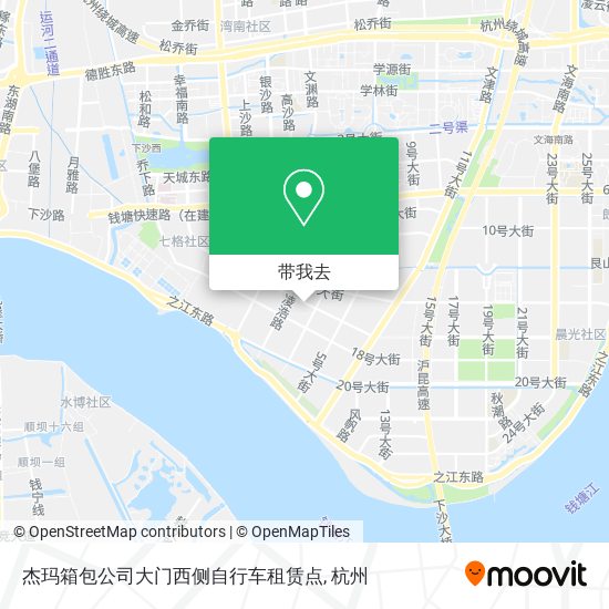 杰玛箱包公司大门西侧自行车租赁点地图