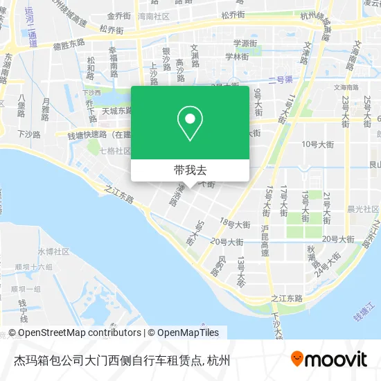 杰玛箱包公司大门西侧自行车租赁点地图