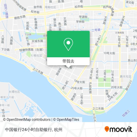 中国银行24小时自助银行地图
