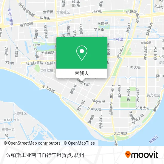 佐帕斯工业南门自行车租赁点地图