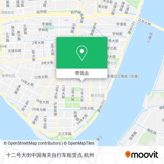 十二号大街中国海关自行车租赁点地图