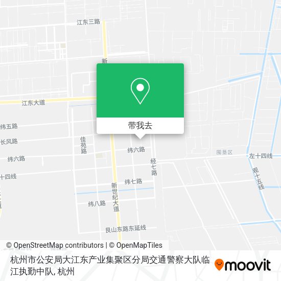 杭州市公安局大江东产业集聚区分局交通警察大队临江执勤中队地图