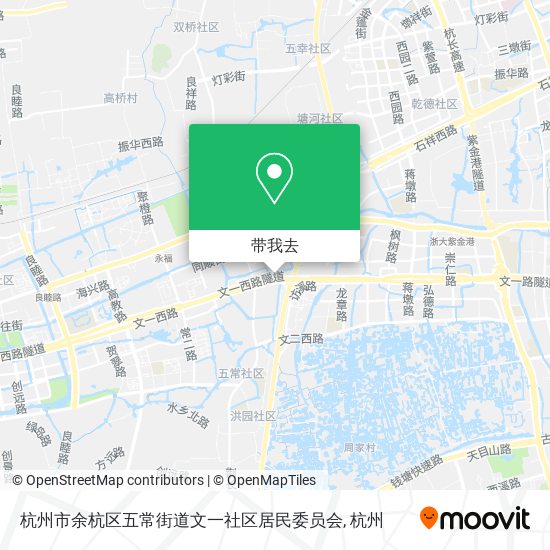 杭州市余杭区五常街道文一社区居民委员会地图