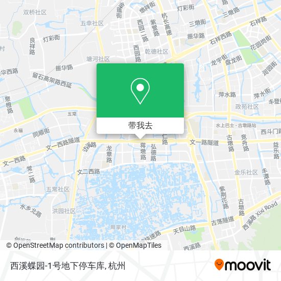 西溪蝶园-1号地下停车库地图