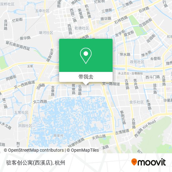 驻客创公寓(西溪店)地图