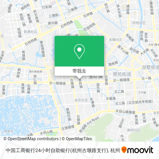 中国工商银行24小时自助银行(杭州古墩路支行)地图