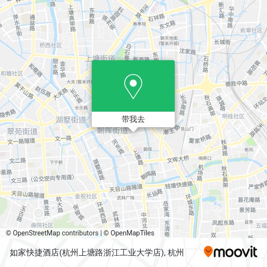 如家快捷酒店(杭州上塘路浙江工业大学店)地图