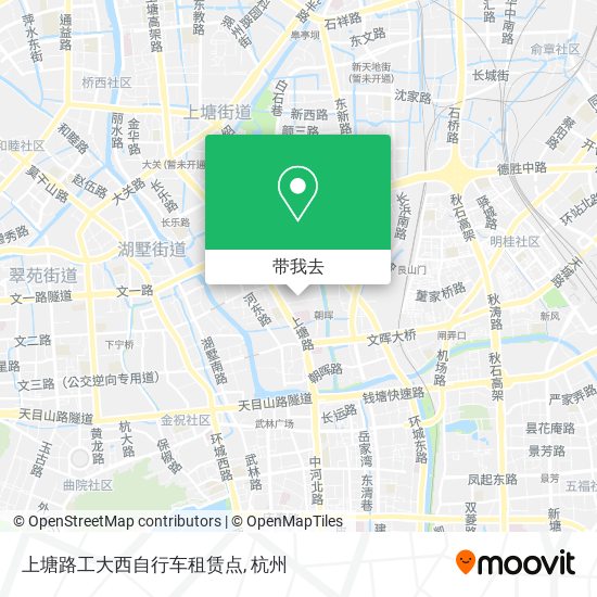 上塘路工大西自行车租赁点地图