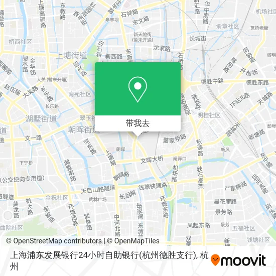 上海浦东发展银行24小时自助银行(杭州德胜支行)地图
