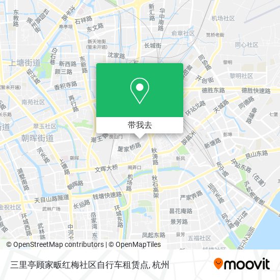 三里亭顾家畈红梅社区自行车租赁点地图