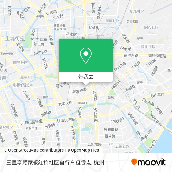 三里亭顾家畈红梅社区自行车租赁点地图