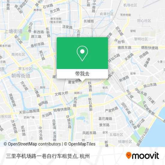 三里亭机场路一巷自行车租赁点地图