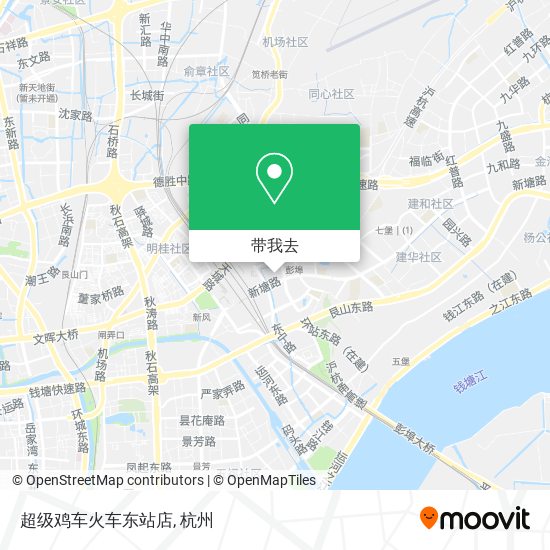 超级鸡车火车东站店地图