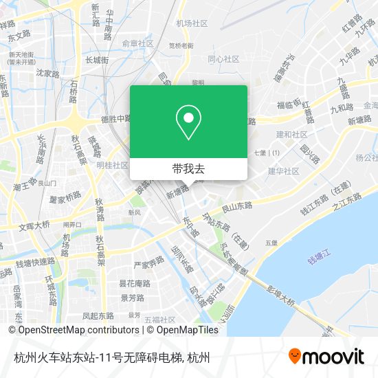 杭州火车站东站-11号无障碍电梯地图