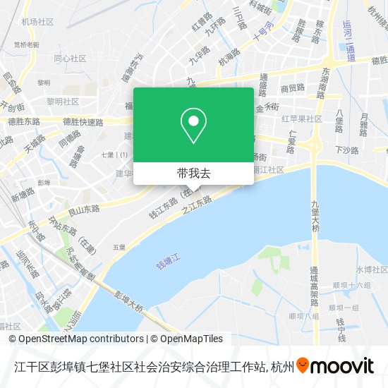 江干区彭埠镇七堡社区社会治安综合治理工作站地图