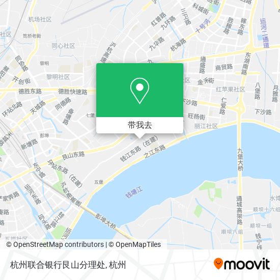 杭州联合银行艮山分理处地图