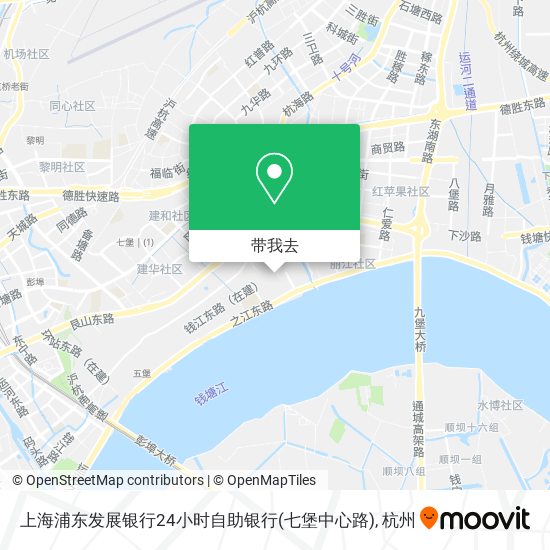 上海浦东发展银行24小时自助银行(七堡中心路)地图