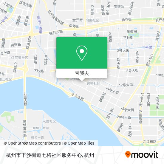 杭州市下沙街道七格社区服务中心地图