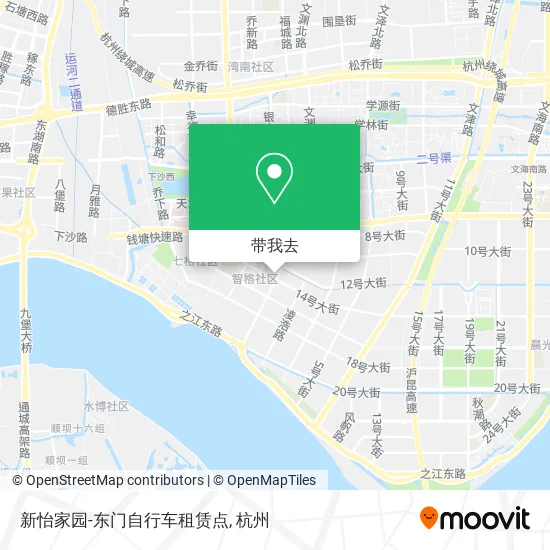 新怡家园-东门自行车租赁点地图