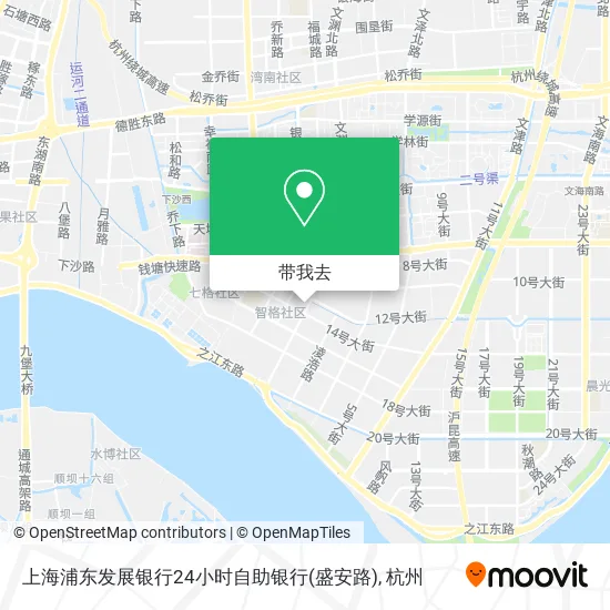 上海浦东发展银行24小时自助银行(盛安路)地图