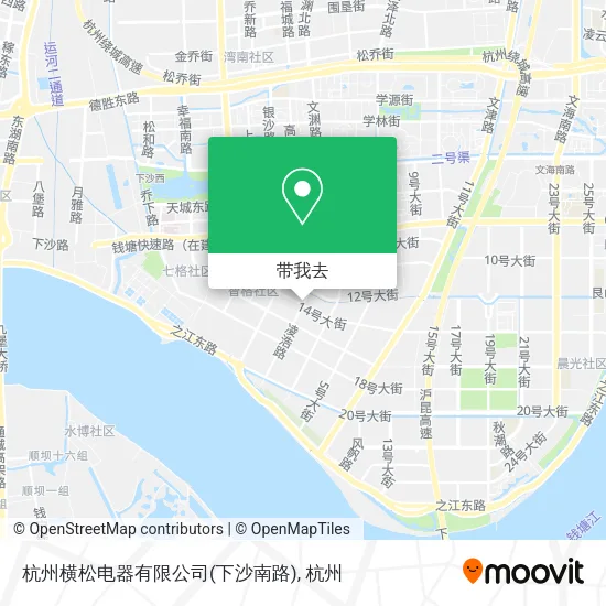 杭州横松电器有限公司(下沙南路)地图