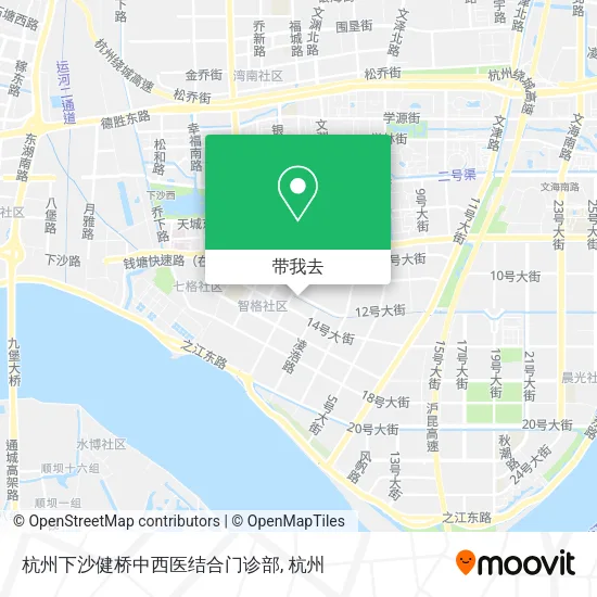 杭州下沙健桥中西医结合门诊部地图