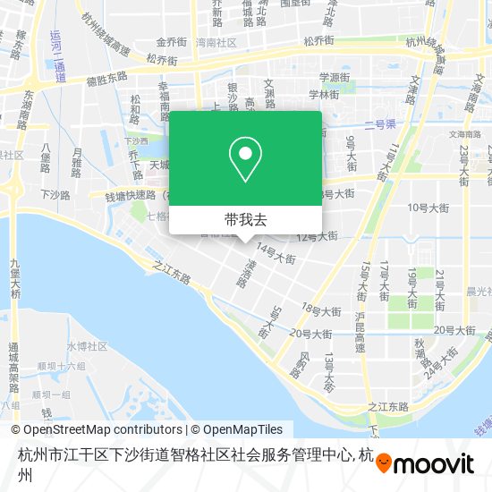 杭州市江干区下沙街道智格社区社会服务管理中心地图