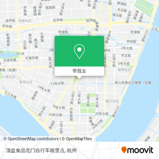 顶益食品北门自行车租赁点地图