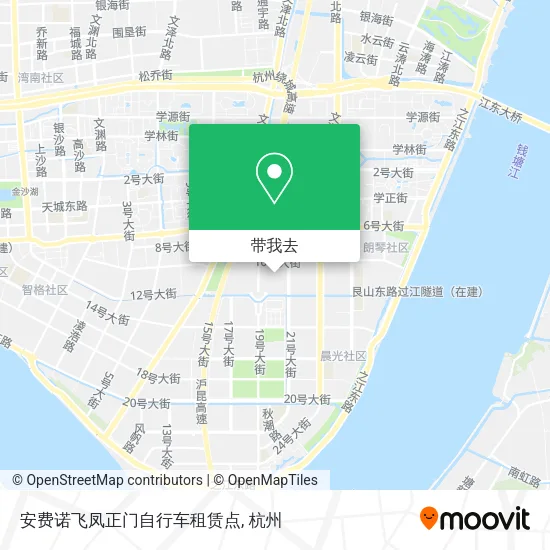 安费诺飞凤正门自行车租赁点地图
