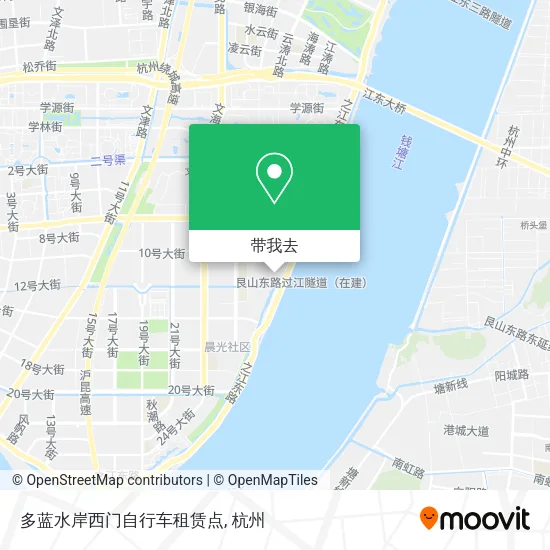 多蓝水岸西门自行车租赁点地图