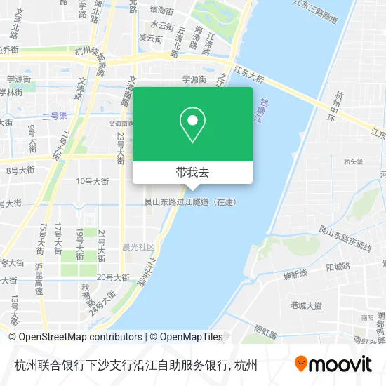 杭州联合银行下沙支行沿江自助服务银行地图
