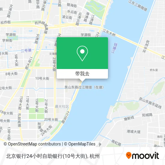 北京银行24小时自助银行(10号大街)地图