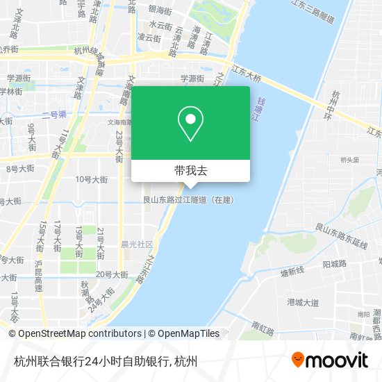 杭州联合银行24小时自助银行地图