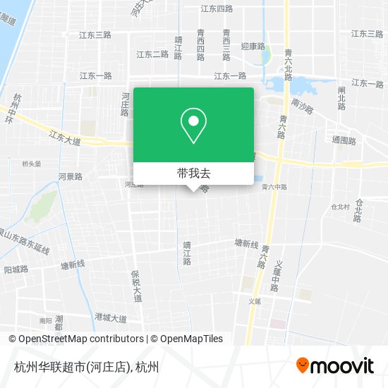 杭州华联超市(河庄店)地图