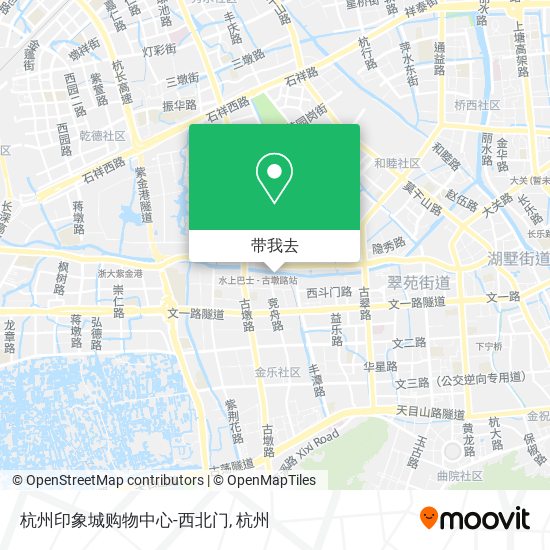 杭州印象城购物中心-西北门地图