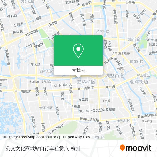 公交文化商城站自行车租赁点地图