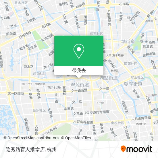 隐秀路盲人推拿店地图