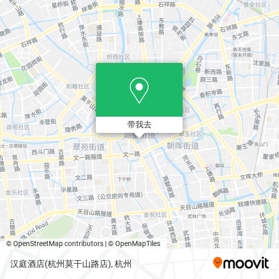 汉庭酒店(杭州莫干山路店)地图