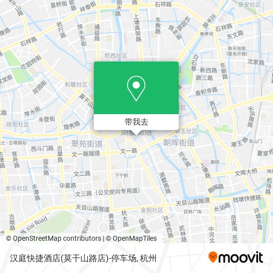 汉庭快捷酒店(莫干山路店)-停车场地图