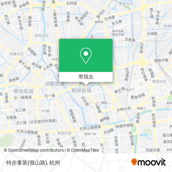 特步童装(假山路)地图