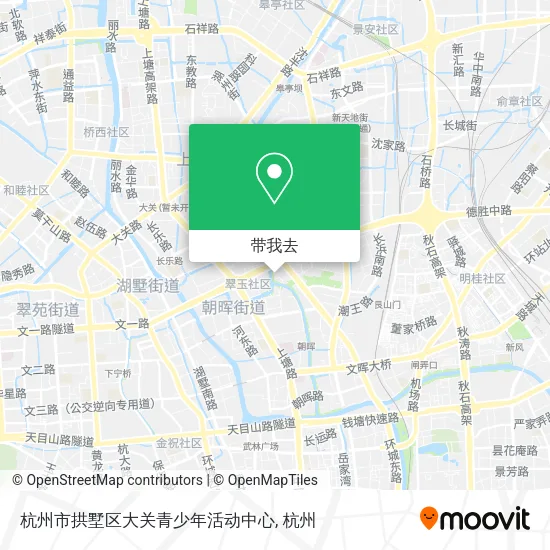 杭州市拱墅区大关青少年活动中心地图