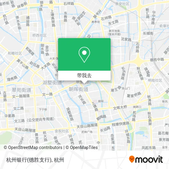 杭州银行(德胜支行)地图