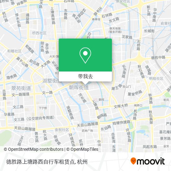 德胜路上塘路西自行车租赁点地图