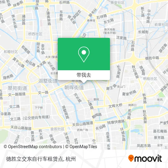 德胜立交东自行车租赁点地图