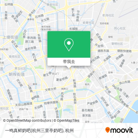 一鸣真鲜奶吧(杭州三里亭奶吧)地图