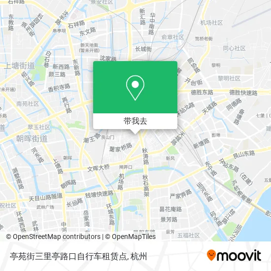 亭苑街三里亭路口自行车租赁点地图