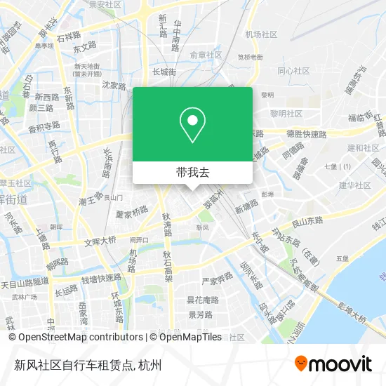 新风社区自行车租赁点地图