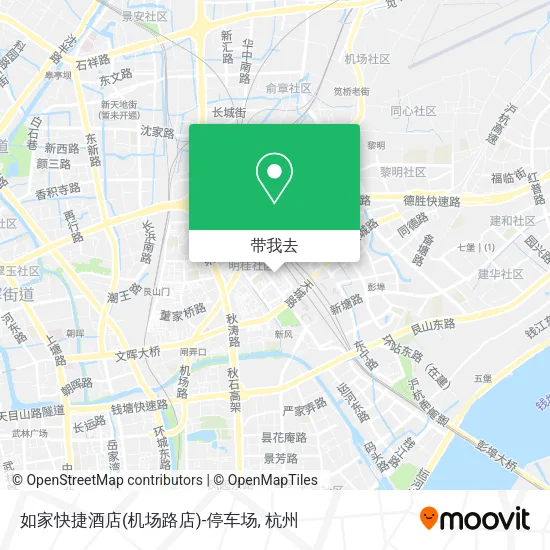如家快捷酒店(机场路店)-停车场地图