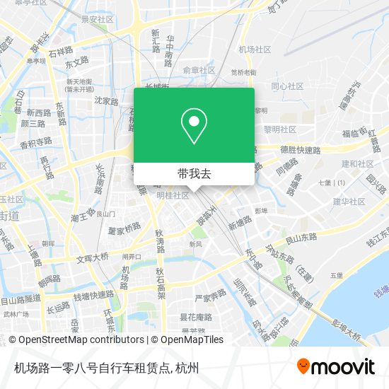 机场路一零八号自行车租赁点地图